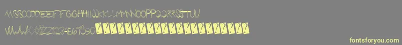 Futuregirlfriend Font – Yellow Fonts on Gray Background