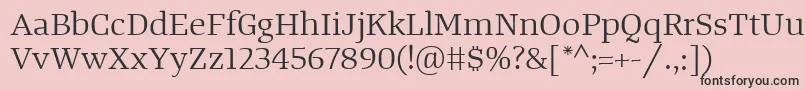 TangerserifwideBook Font – Black Fonts on Pink Background
