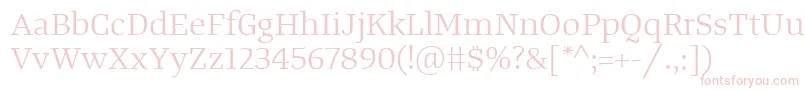 TangerserifwideBook Font – Pink Fonts on White Background