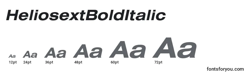 Размеры шрифта HeliosextBoldItalic
