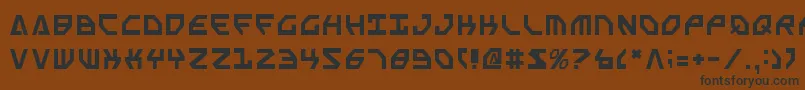 フォントScarabScript – 黒い文字が茶色の背景にあります