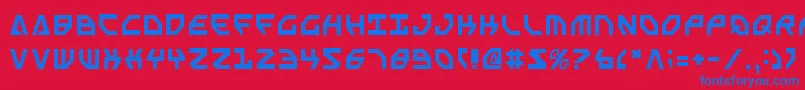 フォントScarabScript – 赤い背景に青い文字