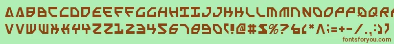 フォントScarabScript – 緑の背景に茶色のフォント