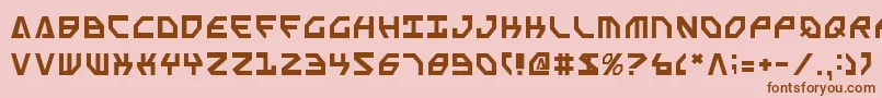 フォントScarabScript – ピンクの背景に茶色のフォント