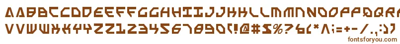 フォントScarabScript – 白い背景に茶色のフォント