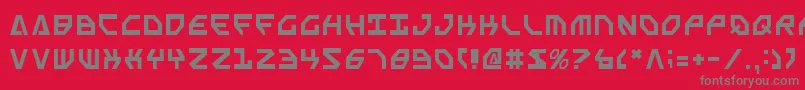 フォントScarabScript – 赤い背景に灰色の文字