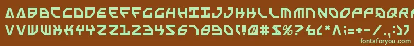 ScarabScript-Schriftart – Grüne Schriften auf braunem Hintergrund