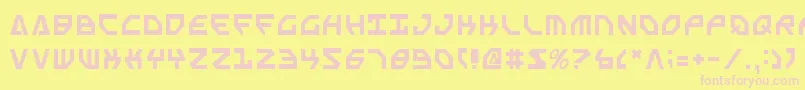 ScarabScript-fontti – vaaleanpunaiset fontit keltaisella taustalla