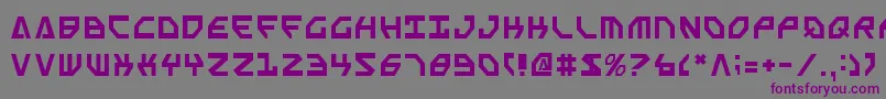 フォントScarabScript – 紫色のフォント、灰色の背景
