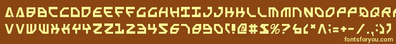 ScarabScript-fontti – keltaiset fontit ruskealla taustalla