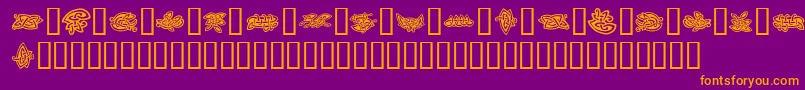 TattooNo2 Font – Orange Fonts on Purple Background