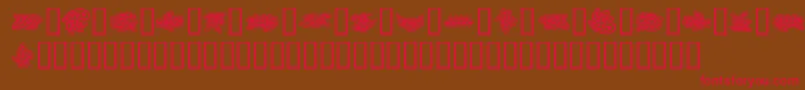 TattooNo2 Font – Red Fonts on Brown Background