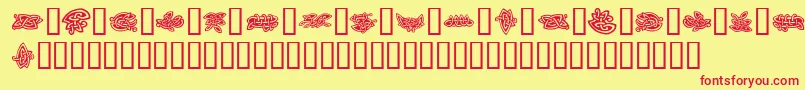 TattooNo2 Font – Red Fonts on Yellow Background