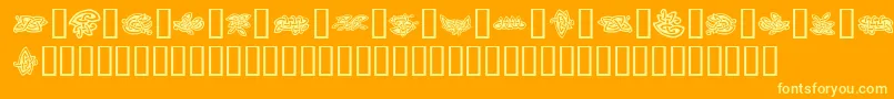 Шрифт TattooNo2 – жёлтые шрифты на оранжевом фоне