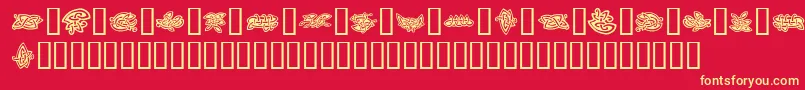 TattooNo2 Font – Yellow Fonts on Red Background