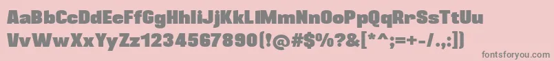 Blackplotan Font – Gray Fonts on Pink Background