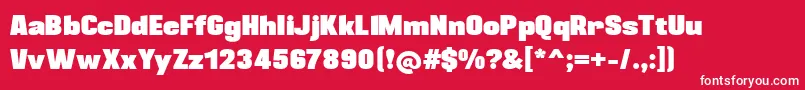 Blackplotan Font – White Fonts on Red Background