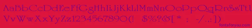 UniversityThinEx Font – Purple Fonts on Red Background