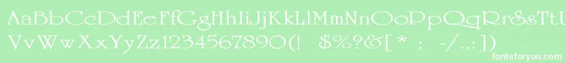 UniversityThinEx Font – White Fonts on Green Background