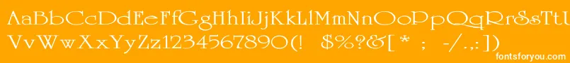 UniversityThinEx Font – White Fonts on Orange Background