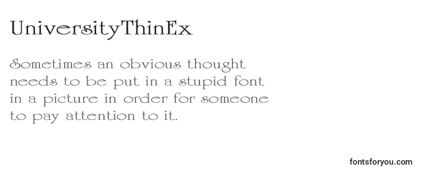 UniversityThinEx Font