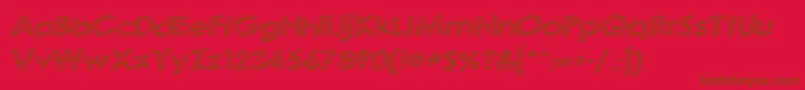 Quavly-fontti – ruskeat fontit punaisella taustalla
