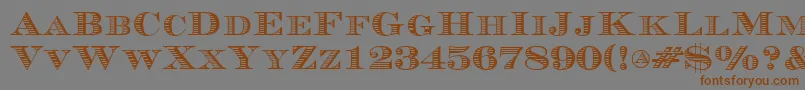 Currency Font – Brown Fonts on Gray Background