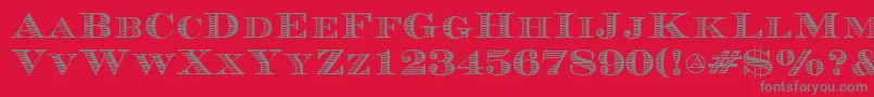 Currency Font – Gray Fonts on Red Background