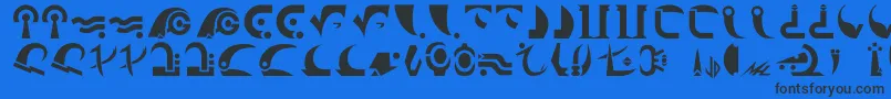 Centauri Font – Black Fonts on Blue Background