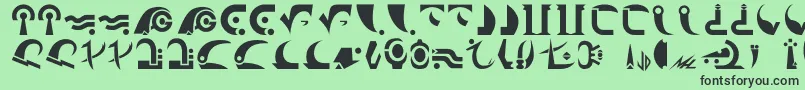 Centauri Font – Black Fonts on Green Background