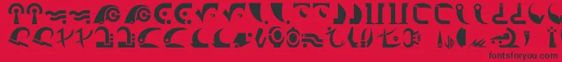 Police Centauri – polices noires sur fond rouge