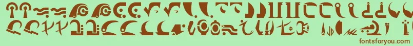 Centauri Font – Brown Fonts on Green Background