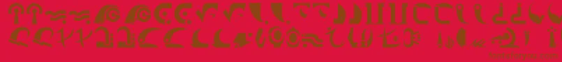 Centauri Font – Brown Fonts on Red Background