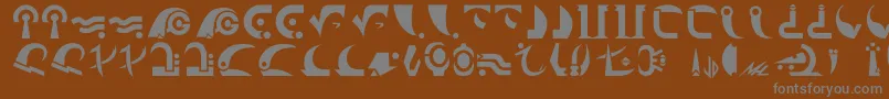 Centauri Font – Gray Fonts on Brown Background