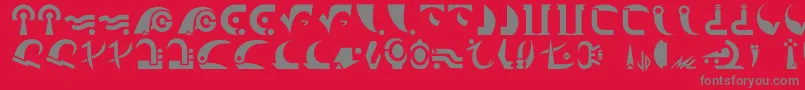 Centauri Font – Gray Fonts on Red Background