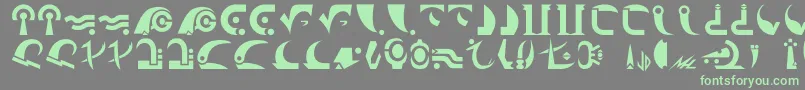 Centauri Font – Green Fonts on Gray Background