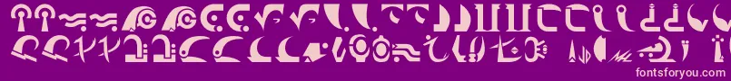 Centauri Font – Pink Fonts on Purple Background