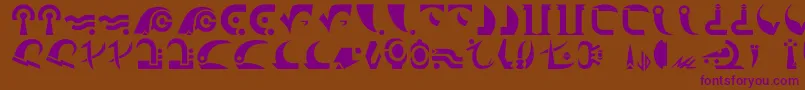 Centauri Font – Purple Fonts on Brown Background