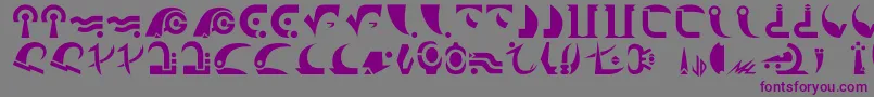 Centauri Font – Purple Fonts on Gray Background