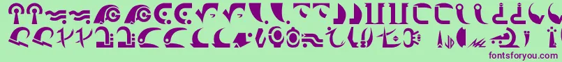 Centauri Font – Purple Fonts on Green Background