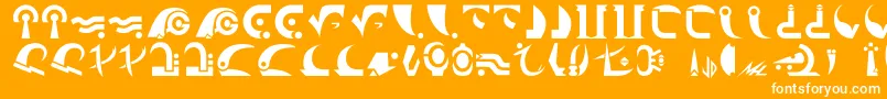 Centauri Font – White Fonts on Orange Background