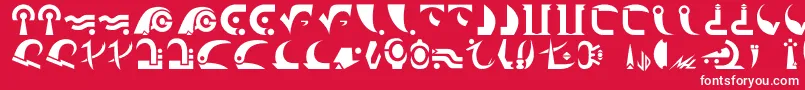 フォントCentauri – 赤い背景に白い文字