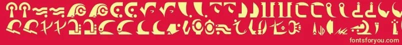 Centauri Font – Yellow Fonts on Red Background