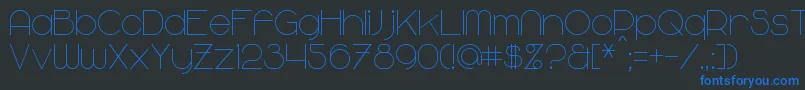 Majoram Font – Blue Fonts on Black Background