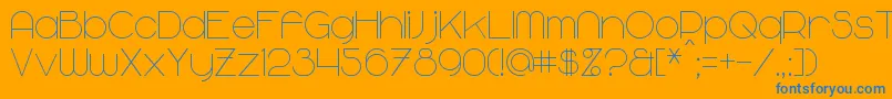 Majoram Font – Blue Fonts on Orange Background