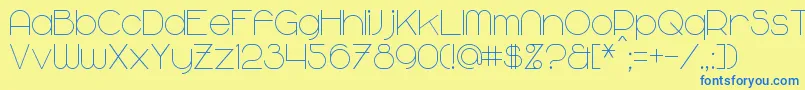 Majoram Font – Blue Fonts on Yellow Background