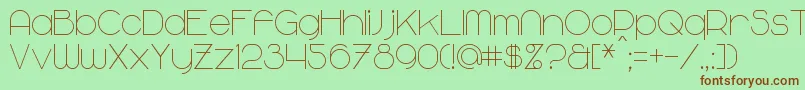 Majoram Font – Brown Fonts on Green Background