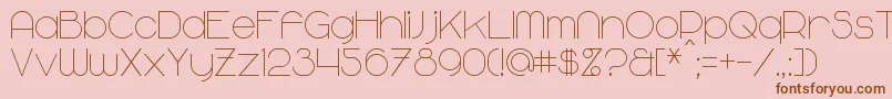 Majoram Font – Brown Fonts on Pink Background