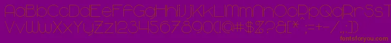 Majoram Font – Brown Fonts on Purple Background