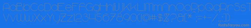 Majoram Font – Gray Fonts on Blue Background